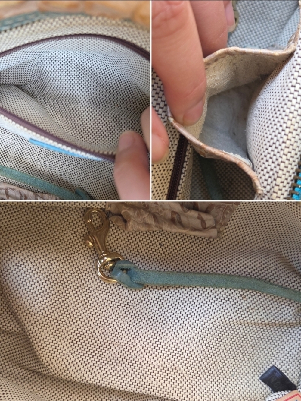 Dooney & Bourke Croc Mini Satchel Light Blue Trim| Throwback Mini Bag - Picture 4 of 14
